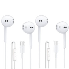 2-Pack USB-C Wired Headphones Compatible with iPhone 16/15, iPad Pro, Samsung Galaxy Ultra & USB-C Tablets – HiFi Stereo, Mic, Volume Control
