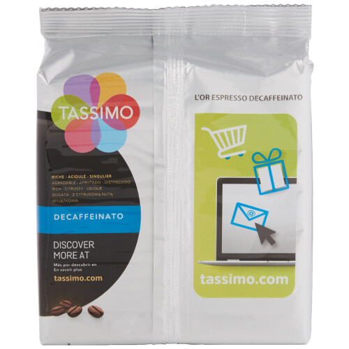 Tassimo 4 x Tassimo Lor Espresso Decaffeinated Decaf Coffee 16 Discs/Servings (Total 64 Servings) 1