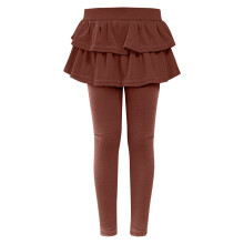 Little Girls Kids Toddler Girls Leggings School Uniform Pants Leggings With Skirts Stretch Warm Jegging Coffee 5-6 Years