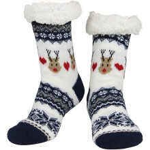 Slipper Socks for Women with Gripper - Winter Non Slip Thick Fuzzy Socks - Warm Cozy Christmas Socks Gift