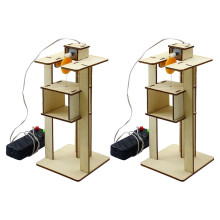 Minkissy 2-delige doe-het-zelf liftpuzzel bouwset voor een wetenschappelijk experiment voor schoolprojecten