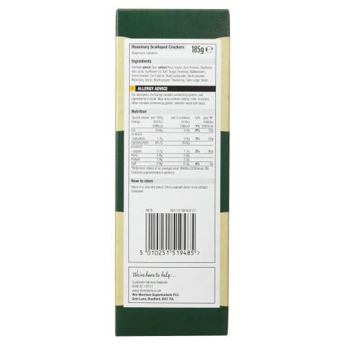 Morrisons Rosemary Scalloped Crackers, 185g 1