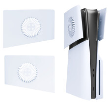 Façade supérieure avec aérations pour PS5 Slim : panneaux de protection latéraux et accessoires de remplacement pour console PS5 Slim