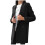 Women's Double Breasted Blazer Jackets Long Sleeve Notched Lapel Mid Long Jacket Solid Open Front Coats 1