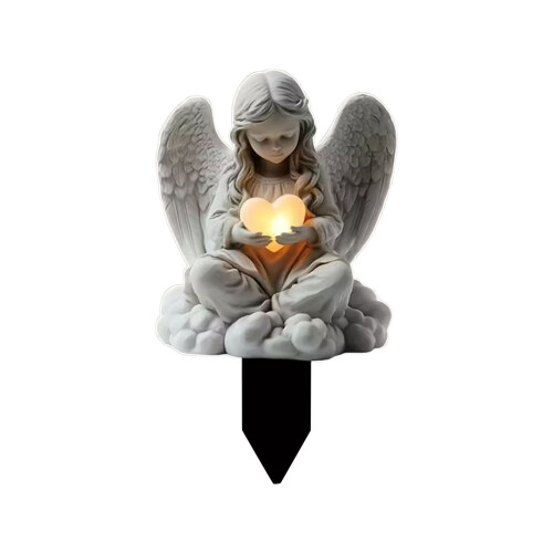 Angel Garden Stake Acrylic Waterproof Lighted Cherub 1 pc