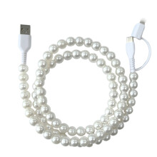 Beaded 2 In 1 Data A Unique And Fashionable Feel To Your Charging And Data Transmission Experience.