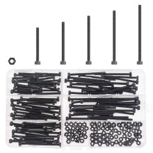 200pcs Socket Head Caps Screws 304 Stainless Steels Hexagons Head Metric Screws Bolt and Nut Assortment Set with Wrenches