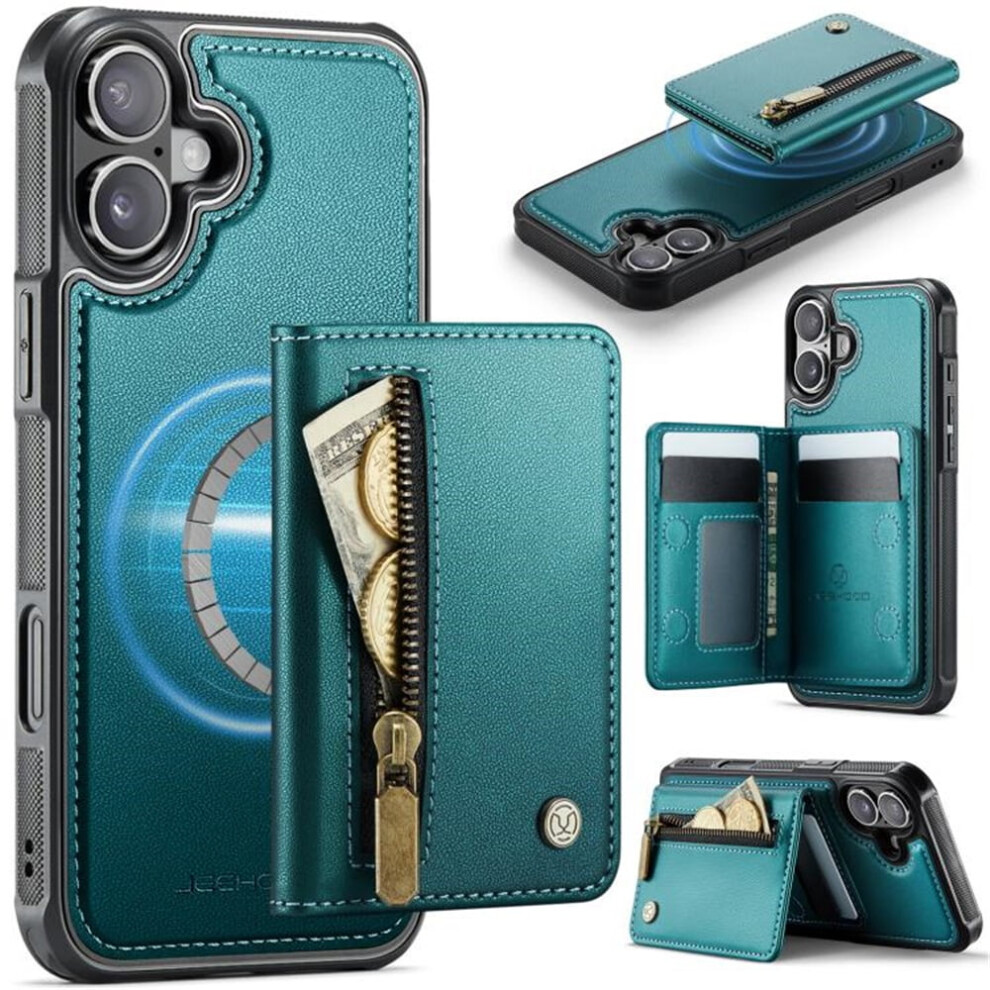 Iphone 16 Magsafe Case Pu Leather Wallet With Card Holder 9418476960505