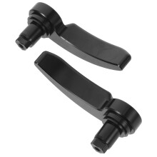 1 juego de kit de repuesto de manija de cierre para alforja de motocicleta negra con material resistente y duradero.