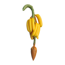 Simulation Fruit Bunch Lifelike Decoration Banana Prop Large 60cm Length for Home Restaurant Bakery Display