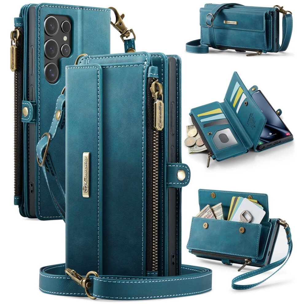 Caseme Wallet Case For Samsung Galaxy S25 Ultra 5G Blue 941196974198