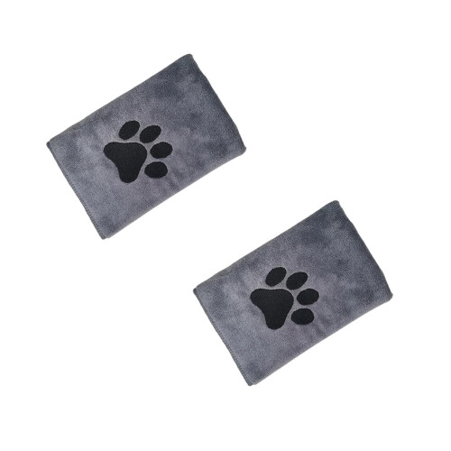 Microfiber Pet Grooming Towel Blue 40x31.5" 2-Pack