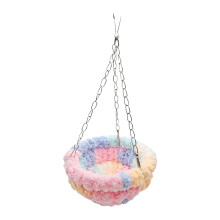 Warm vogelnest, handgeweven pluche broedbed voor papegaaien, knuffelhuisje voor parkieten, conures, grasparkieten, valkparkieten en dwergpapegaaien.