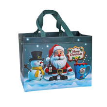 Sacs cadeaux de Noël non tissés avec poignées - Grands sacs fourre-tout non tissés pour emballer les cadeaux de fête de Noël