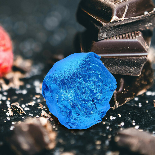 100Pcs Blue Aluminum Foil Chocolate Wrappers Candy Packaging 2
