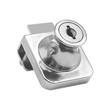 Steel Glass Cabinet Lock for Display Case Showcase with Keys 5-8mm Thick Anti-Theft Safety Lock for Glass Doors Storage Cabinets
