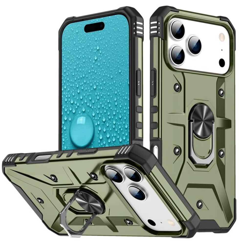 Iphone 17 Pro Max Shockproof Magnetic Stand Case Olive Drab Green 9418476961809