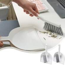 Handheld Dustpan and Brush Set,Compact Desktop Cleaner,Crumbs & Pet Hair Removal,Space-Saving Storage,for Kitchen Counter,Car,and Hard-To-Reach Areas