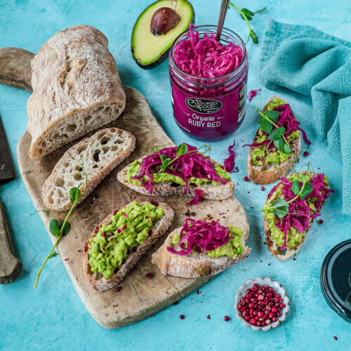 Ruby Red Raw Sauerkraut, Organic, 400g 1