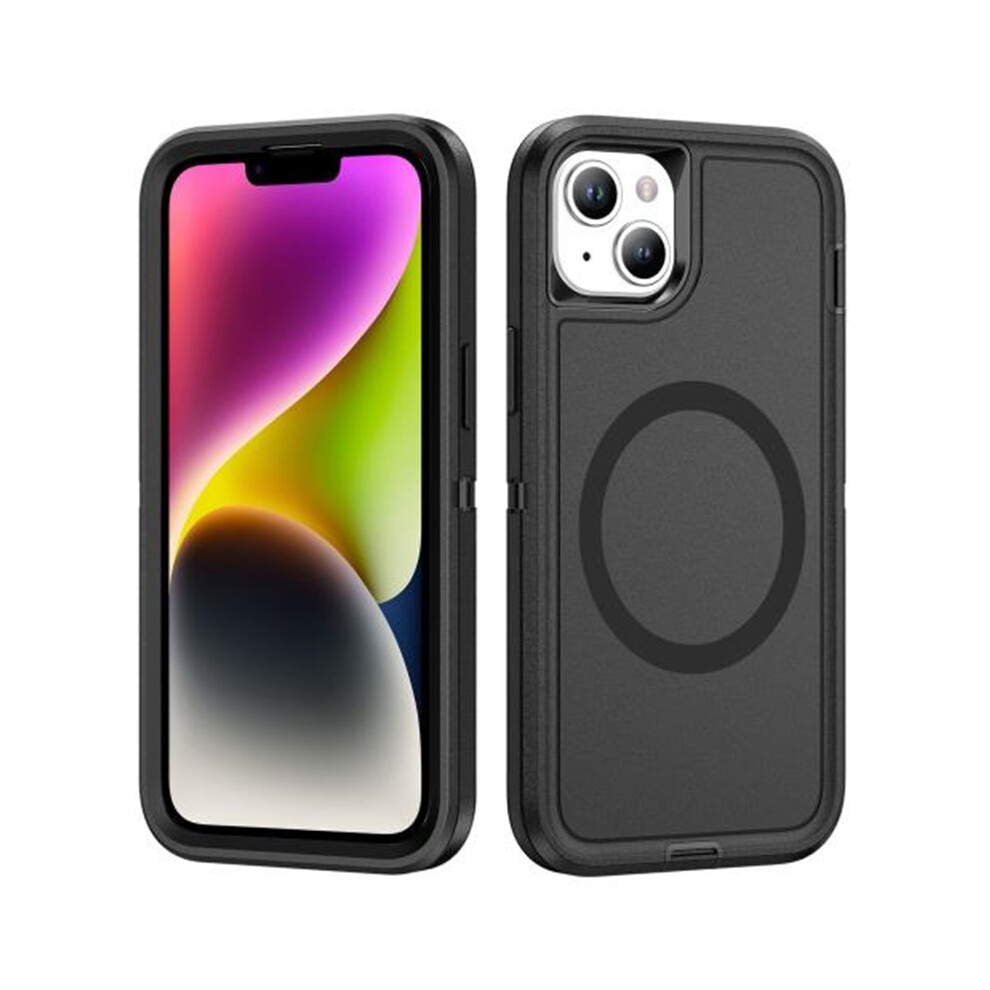 For Compatible With Iphone 13 / Compatible With Iphone 14 Life Waterproof Rugged Magsafe Magnetic Phone Case,,For Compatible With Iphone 13/14 Black 9418476663772