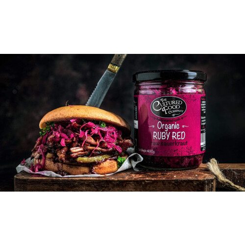 Ruby Red Raw Sauerkraut, Organic, 400g 2