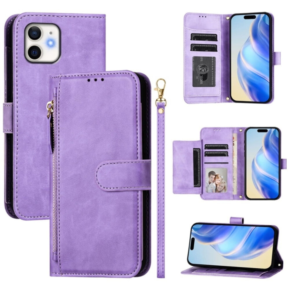 Leather Wallet Case For Iphone 12 Mini 5.4 Inch With Red 9130661372763