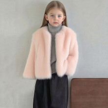 Cappotto invernale da bambina in pelliccia sintetica, caldo, foderato in pile, giacca casual, capospalla per bambine da 1 a 12 anni.