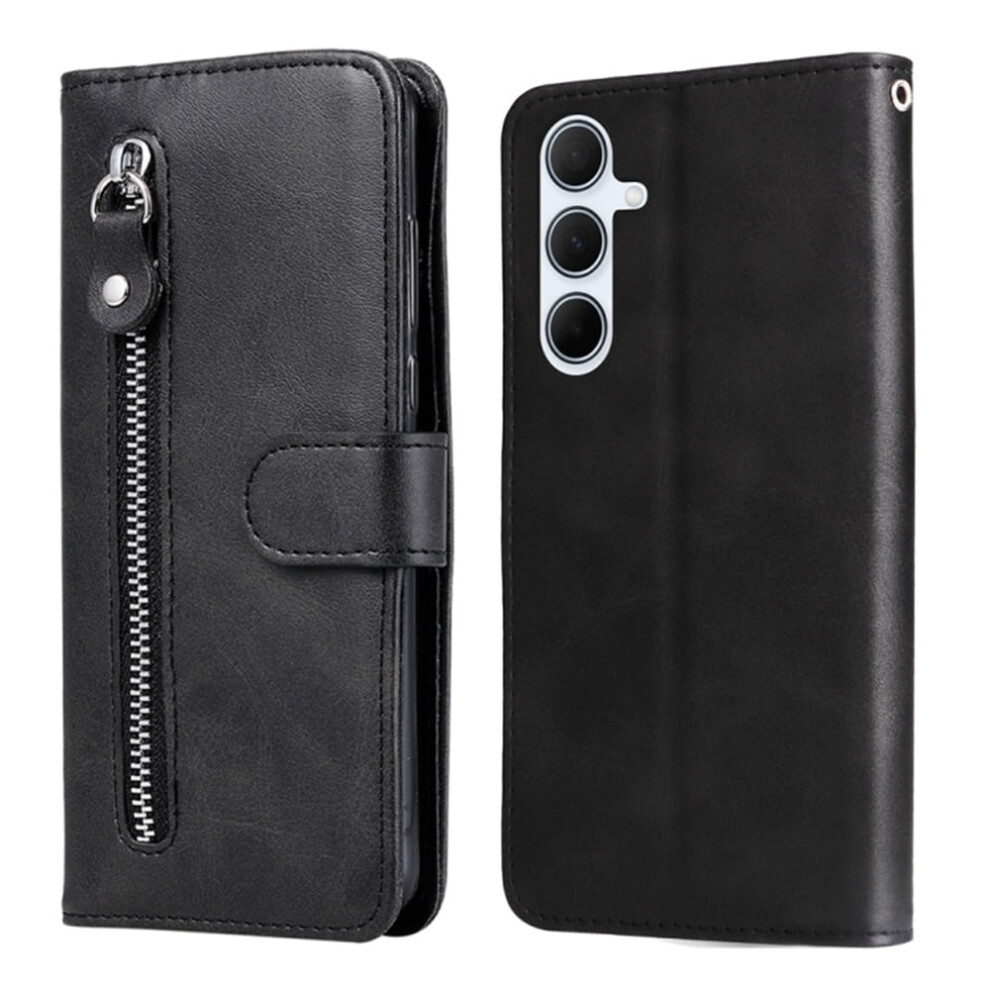 Wallet Case For Samsung Galaxy A36 5G / A56 5G (6.7"), Leather, Multi-Card Slots & Zipper Pocket, — Compatible With Galaxy A36/A56 (5G) Black 9418476663161