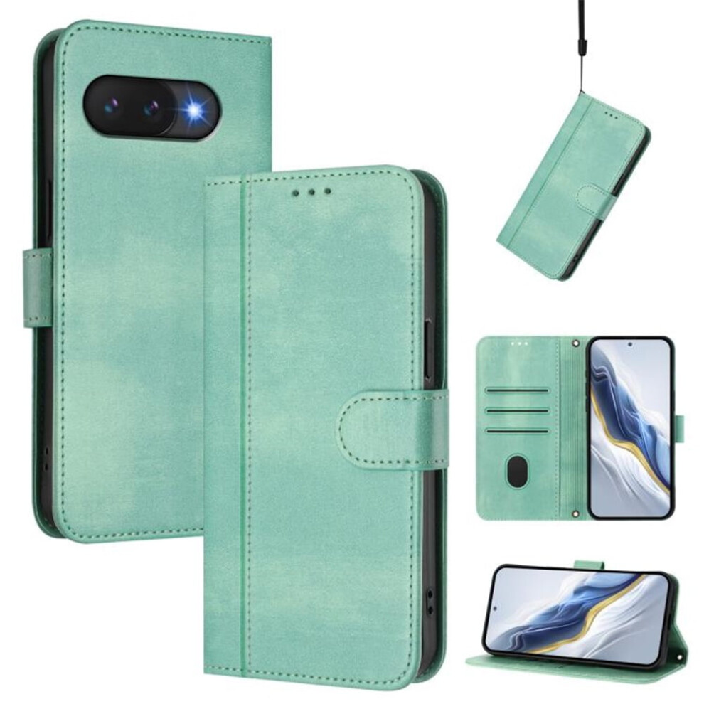Mint Flip Leather Tpu Wallet Case For Google Pixel 9A Green 9130661375191