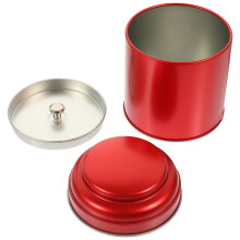 Boîte à thé rouge en métal hermétique pour conserver le thé en vrac, le café et le sucre.
