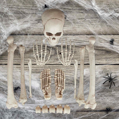 Halloween Skelett Deko Set - 12 Knochen 1