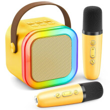 Mini Karaoke Machine Portable Bluetooth Speaker with 2