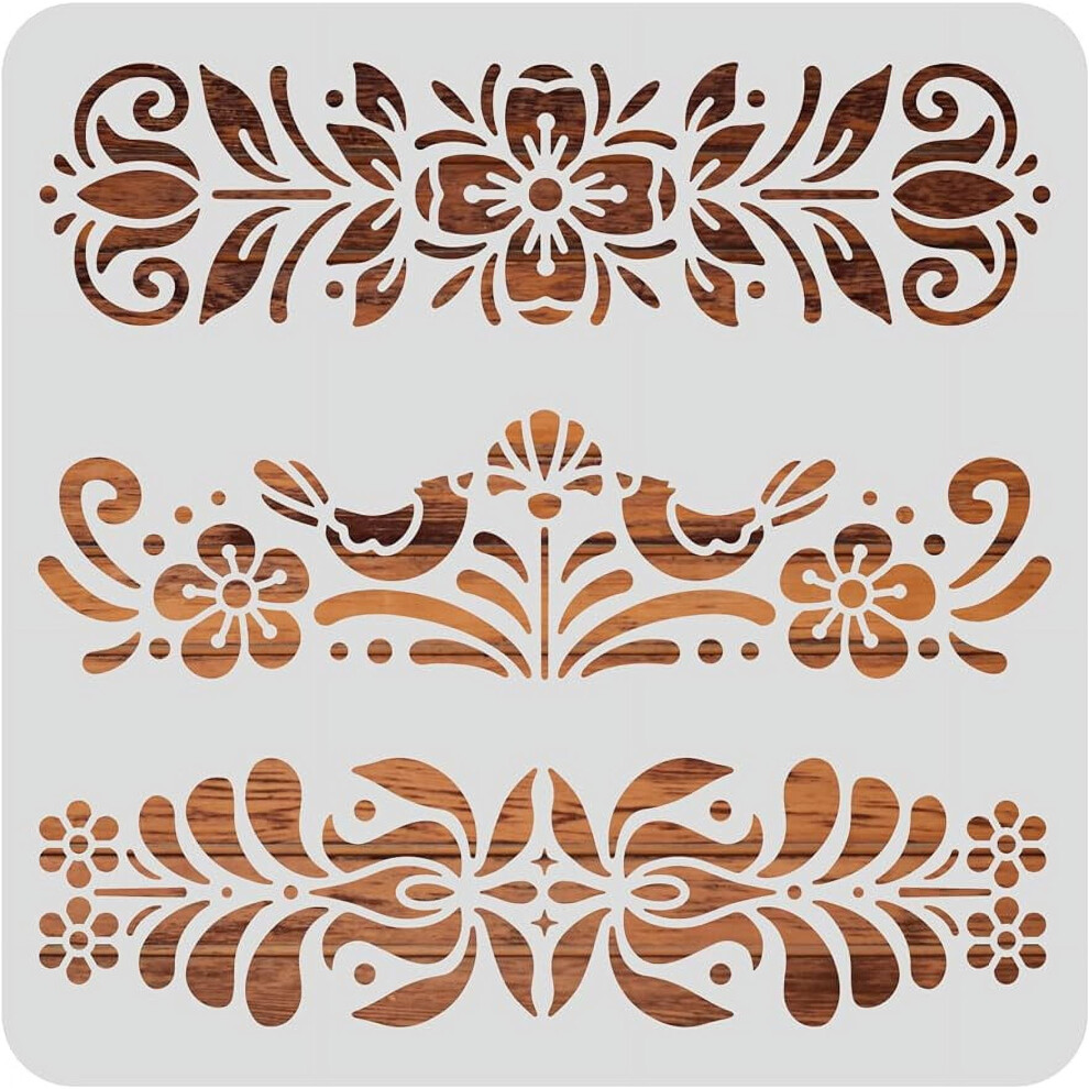 Plastic Folk Decorative Painting Stencil Templates 12X12inch S 9418476665622