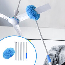 Microfiber Feather Duster with 15 inches Extension Pole, Dusters for Cleaning High Ceiling, Fan, Blinds, Furniture Wardrobe