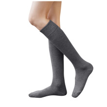 Knee High Cotton Socks for Women, Warm Winter Boot Socks, Slipper Socks, Dark Gray, One Size, Compatible with Boots