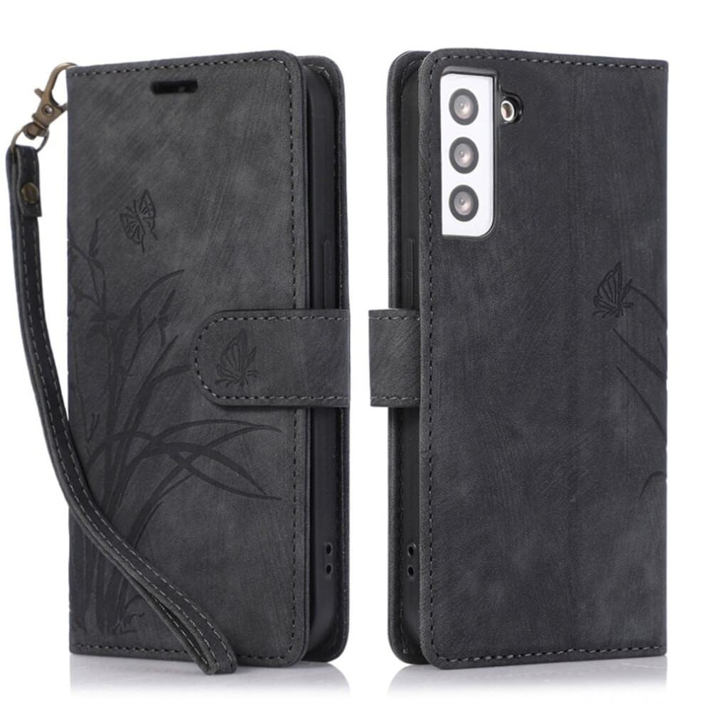Leather Flip Wallet Case For Samsung Galaxy S22 5G Black 9130661376778