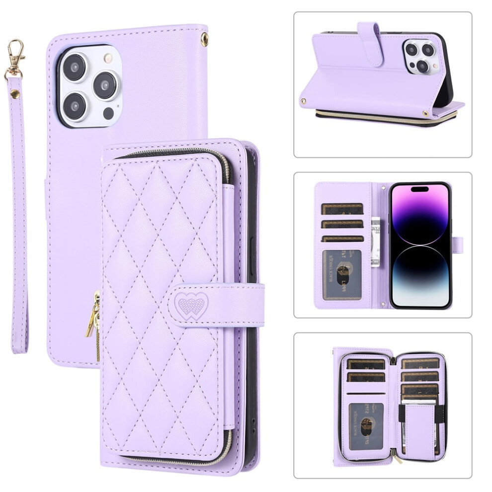 Leather Wallet Case For Iphone 14 Pro 6.1 Inch With Strap 9170372628056