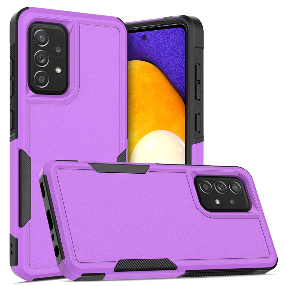 Defender Case For Samsung Galaxy A52 4G/5G Â Heavy Duty, Dustproof, Shockproof, Non-Slip, Purple 9152228502253