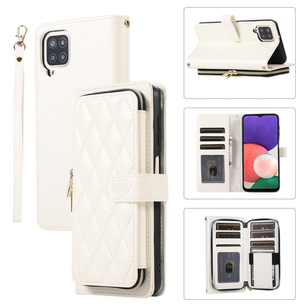 Wallet Case For Samsung Galaxy A22 4G 6.4" Â White 9180435657572