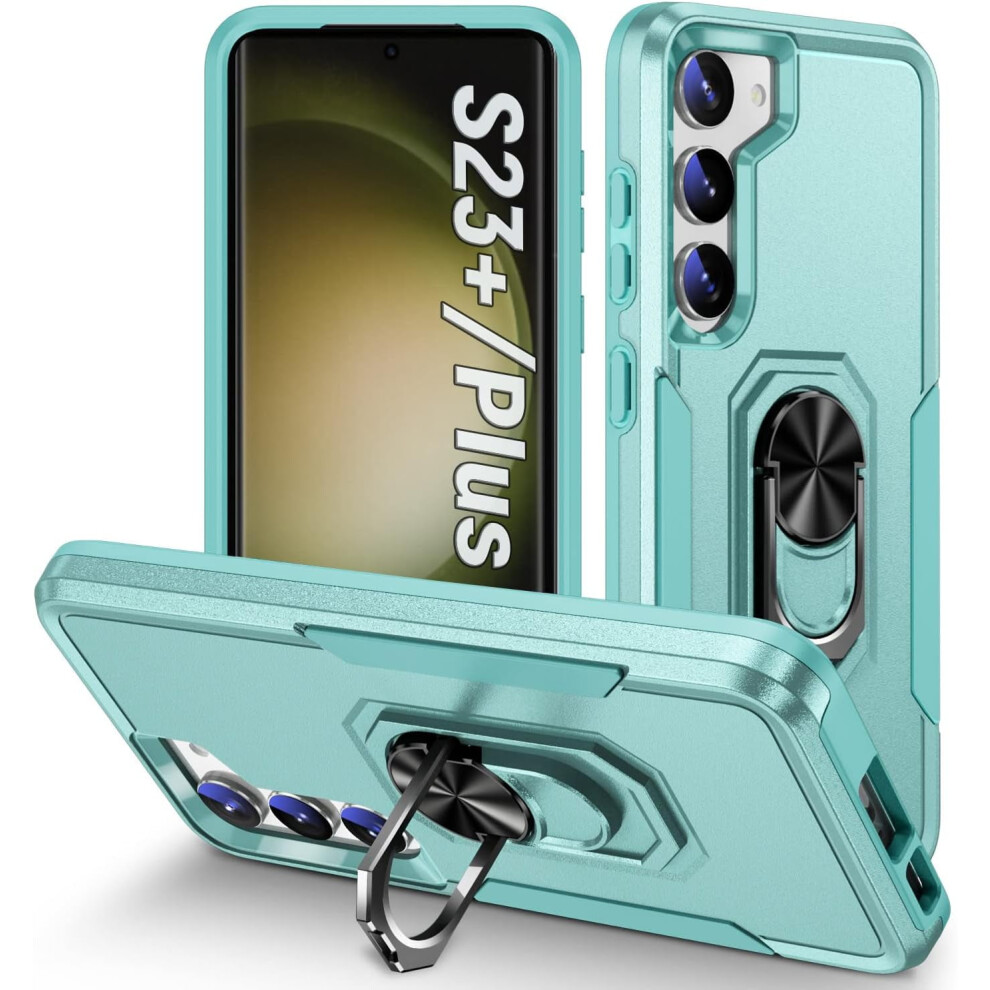 Military Grade Shockproof Case For Samsung S23 Plus Â With Kickstand, Anti-Scratched Green 9130661897303