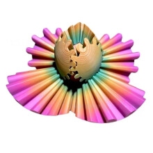 1PC ORANGER ROSE RED 6CM 3D Printed Gear Ball Rotating Cube Fingertip