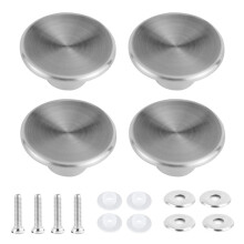 4pcs Stainless Steel Oven Knob Replacement Kit for Pot Pan Lid Cover Handle Silver 5.2x2.4x2.6cm