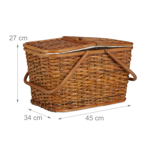 Panier de pique-nique avec couvercle, options multicolores 2