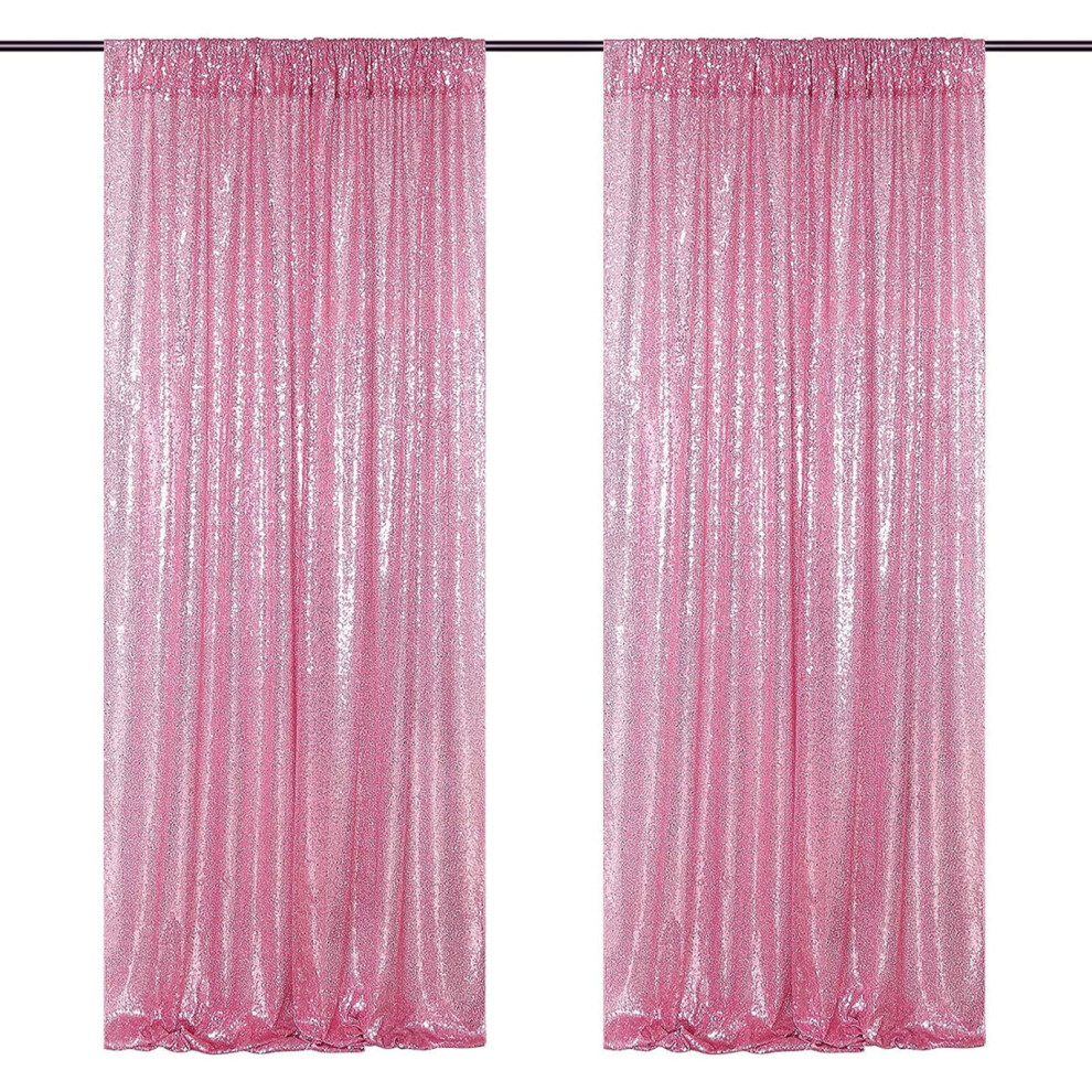 Sequin Backdrop 2 Panels 2 Ft X 8 Ft Pink 9180435658357