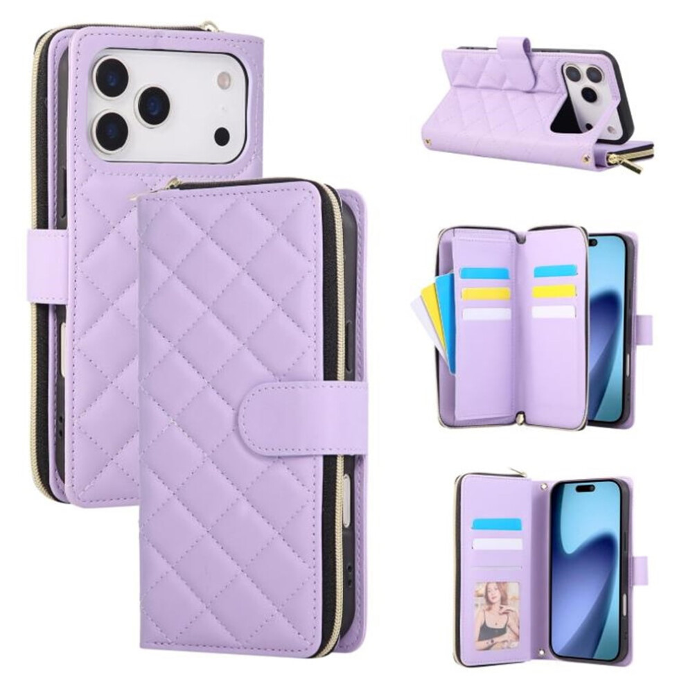Magnetic Flip Wallet Case For Iphone 17 Pro Max With Purple 9180435658746