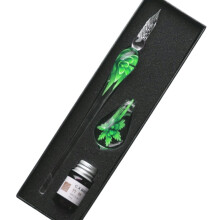 Pens 10ML Floral Vintage Glass Dip Pen Elegant Pen For Ink Writing Orange 3 Piece Set With Gift Box Ideal For Calligraphy And Artwork