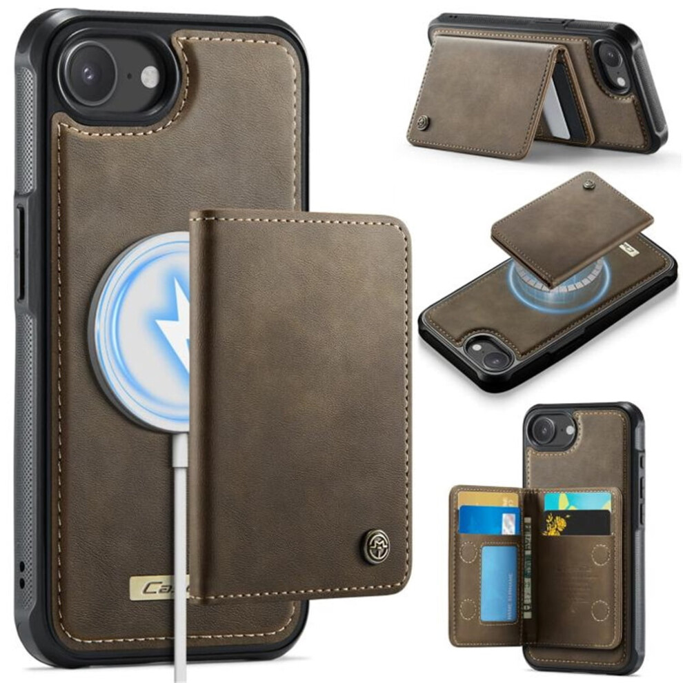 Rfid-Blocking Magsafe Wallet Case For Iphone 16E Pu Brown 9170372628957