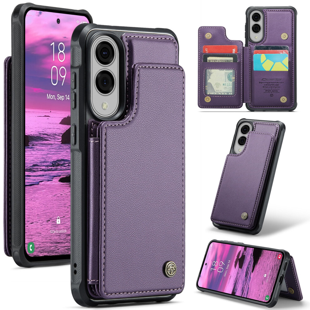 Caseme Leather Wallet Case For Compatible With Samsung S25 Edge Â Rfid Blocking, Magnetic Clasp, Kickstand, Shockproof 9130661900362