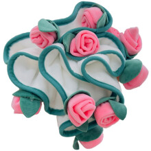 Rose Bouquet Plush Blanket Crochet Knitted Throw Floral Bouquet Blanket For Valentine's Day Wedding Anniversary Decoration