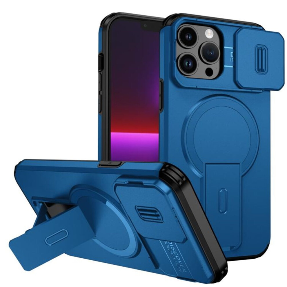 Iphone 13 Pro Max Case With Magsafe And Fold Stand Blue 9170372629459